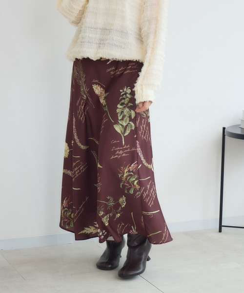 KATHARINE ROSS（キャサリンロス）の「【KATHARINE ROSS】秋の花プリントスカート（スカート・レディース・ベージュ/ブラウン・FREE）」の8枚目の写真