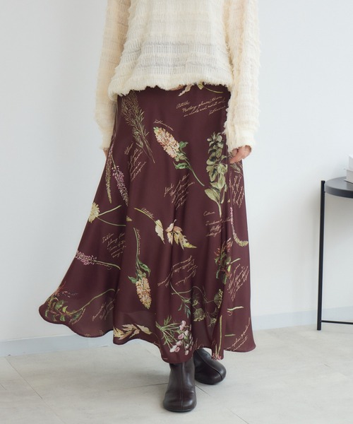 KATHARINE ROSS（キャサリンロス）の「【KATHARINE ROSS】秋の花プリントスカート（スカート・レディース・ベージュ/ブラウン・FREE）」の9枚目の写真