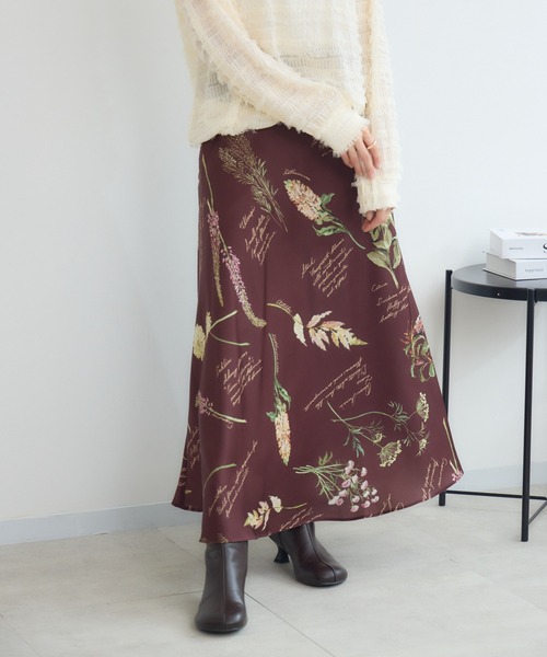 KATHARINE ROSS（キャサリンロス）の「【KATHARINE ROSS】秋の花プリントスカート（スカート・レディース・ベージュ/ブラウン・FREE）」の10枚目の写真