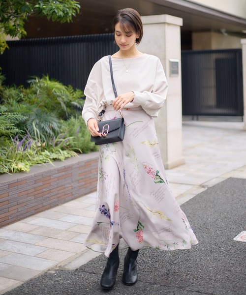 KATHARINE ROSS（キャサリンロス）の「【KATHARINE ROSS】秋の花プリントスカート（スカート・レディース・ベージュ/ブラウン・FREE）」の17枚目の写真