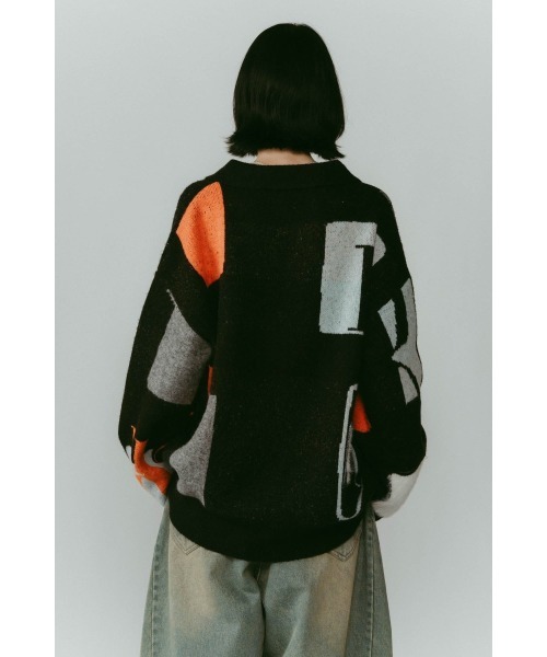 Knuth Marf（クヌースマーフ）の「K design knit pullover(unisex)（ニット/セーター・レディース・ブラック/グレー・FREE）」の21枚目の写真