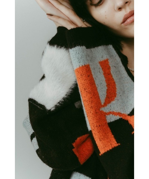 Knuth Marf(クヌースマーフ)の「K design knit pullover(unisex)(ニット/セーター・レディース・ブラック/グレー・FREE)」の22枚目の写真