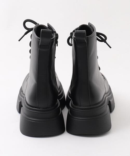 WEGO（ウィゴー）の「WEGO/レースアップショートブーツ（ブーツ・レディース・ブラック・LARGE/SMALL/MEDIUM）」の4枚目の写真