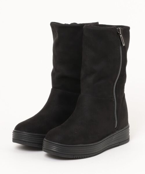 MUUM（ムーム）の「【MUUM】2WAYインヒールミドルブーツ（ブーツ・レディース・ブラック×ブラック/グレー・S/M/L/LL）」の2枚目の写真