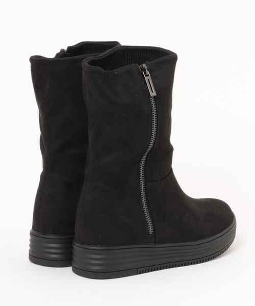 MUUM（ムーム）の「【MUUM】2WAYインヒールミドルブーツ（ブーツ・レディース・ブラック×ブラック/グレー・S/M/L/LL）」の3枚目の写真