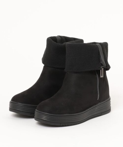 MUUM（ムーム）の「【MUUM】2WAYインヒールミドルブーツ（ブーツ・レディース・ブラック×ブラック/グレー・S/M/L/LL）」の5枚目の写真