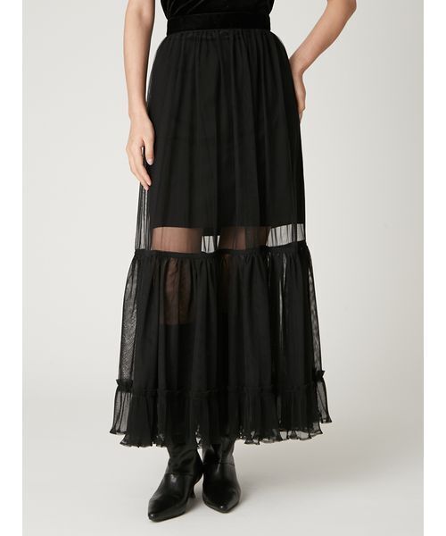 セール】プリーツヘムチュールスカート（スカート）｜FRAY I.D（フレイ