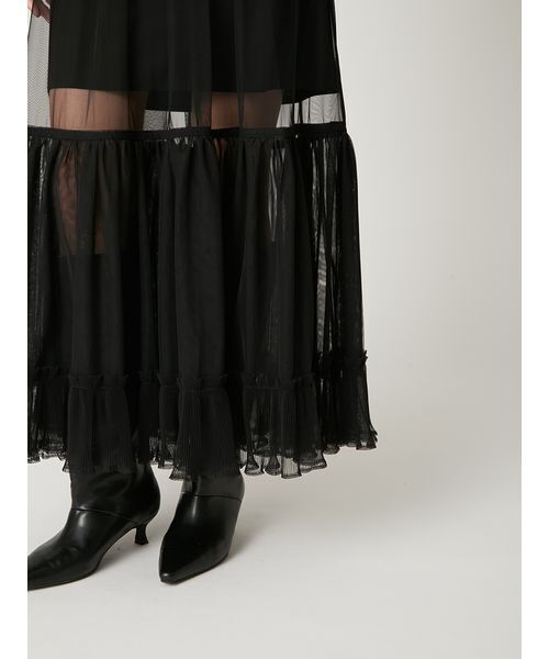 セール】プリーツヘムチュールスカート（スカート）｜FRAY I.D（フレイ
