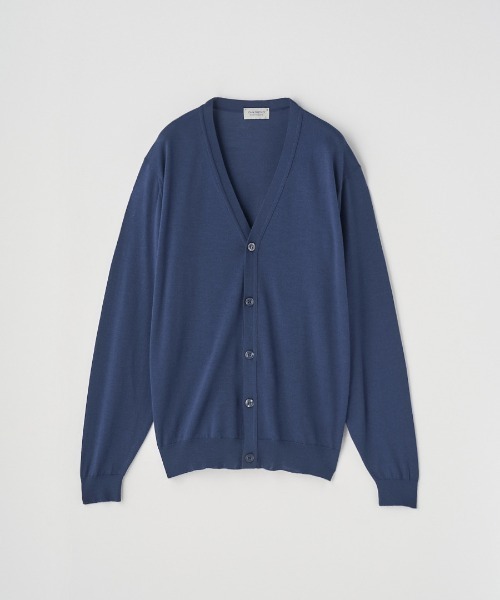 JOHN SMEDLEY（ジョンスメドレー）の「Ｖネック長袖ニットカーディガン（カーディガン/ボレロ・メンズ・ブルー系その他4/ブラウン系その他/グレー系その他/ブラック/チャコールグレー/グレー/ブルー系その他/オレンジ/ダークグレー/レッド系その他/グリーン/ダークネイビー・L/M/S/XL）」の8枚目の写真