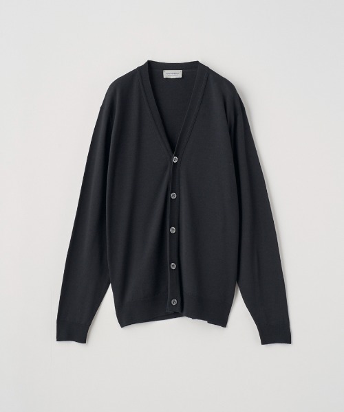 JOHN SMEDLEY（ジョンスメドレー）の「Ｖネック長袖ニットカーディガン（カーディガン/ボレロ・メンズ・ブルー系その他4/ブラウン系その他/グレー系その他/ブラック/チャコールグレー/グレー/ブルー系その他/オレンジ/ダークグレー/レッド系その他/グリーン/ダークネイビー・L/M/S/XL）」の2枚目の写真