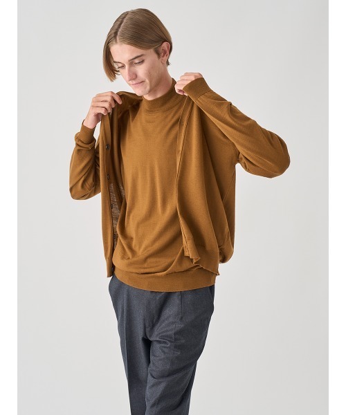 JOHN SMEDLEY（ジョンスメドレー）の「Ｖネック長袖ニットカーディガン（カーディガン/ボレロ・メンズ・ブルー系その他4/ブラウン系その他/グレー系その他/ブラック/チャコールグレー/グレー/ブルー系その他/オレンジ/ダークグレー/レッド系その他/グリーン/ダークネイビー・L/M/S/XL）」の17枚目の写真