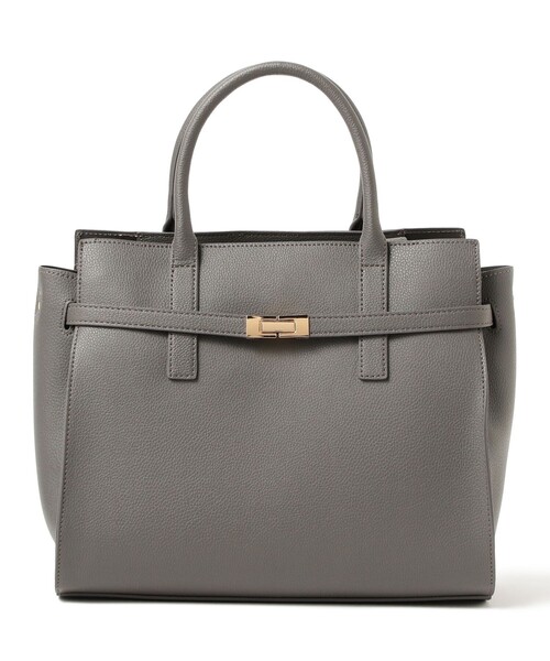 BEAMS HEART(ビームスハート)の「【2WAY】ベルト 金具 バッグ(ショルダーバッグ・レディース・グレー/ベージュ・ONE SIZE)」の4枚目の写真