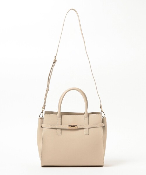 BEAMS HEART(ビームスハート)の「【2WAY】ベルト 金具 バッグ(ショルダーバッグ・レディース・グレー/ベージュ・ONE SIZE)」の14枚目の写真