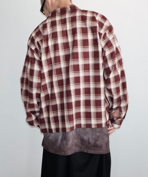 TOWNCRAFT(タウンクラフト)の「TOWN CRAFT タウンクラフト / 50'S LOOP COLLAR SHIRT 安福陽生コラボアイテム(シャツ/ブラウス・メンズ・ピンク/ブラック/ワイン・M/L)」の12枚目の写真