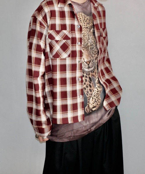TOWNCRAFT(タウンクラフト)の「TOWN CRAFT タウンクラフト / 50'S LOOP COLLAR SHIRT 安福陽生コラボアイテム(シャツ/ブラウス・メンズ・ピンク/ブラック/ワイン・M/L)」の14枚目の写真