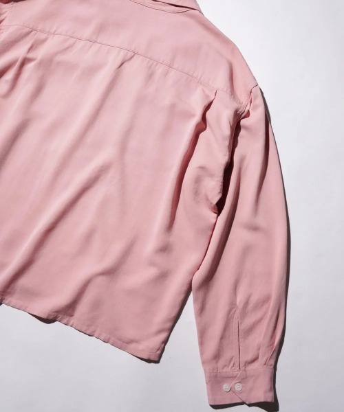 TOWNCRAFT(タウンクラフト)の「TOWN CRAFT タウンクラフト / 50'S LOOP COLLAR SHIRT 安福陽生コラボアイテム(シャツ/ブラウス・メンズ・ピンク/ブラック/ワイン・M/L)」の8枚目の写真