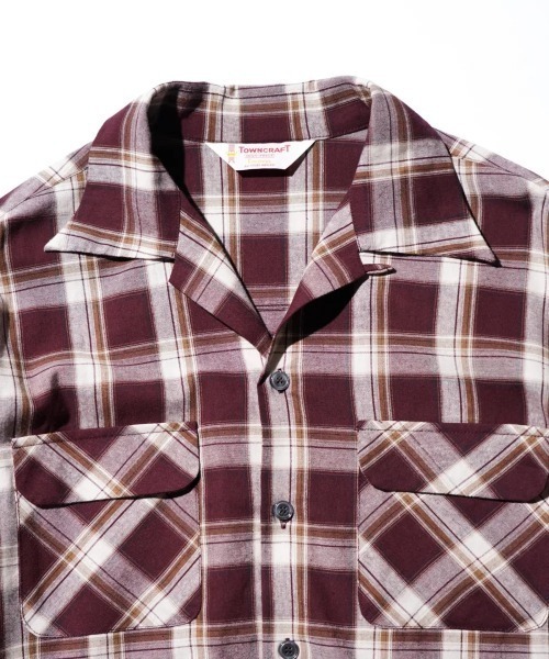TOWNCRAFT(タウンクラフト)の「TOWN CRAFT タウンクラフト / 50'S LOOP COLLAR SHIRT 安福陽生コラボアイテム(シャツ/ブラウス・メンズ・ピンク/ブラック/ワイン・M/L)」の22枚目の写真