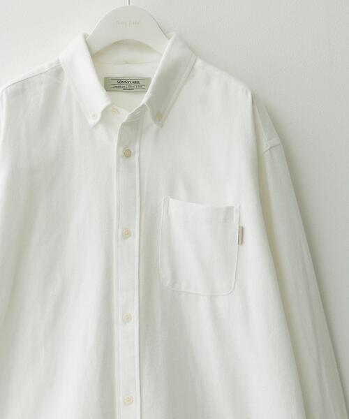 URBAN RESEARCH Sonny Label（アーバンリサーチサニーレーベル）の「シャギーオックスボタンダウンシャツ（シャツ/ブラウス・メンズ・ネイビー/オフホワイト/グレー/グレー系その他・LARGE/X-LARGE/MEDIUM）」の2枚目の写真