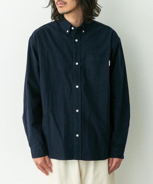 URBAN RESEARCH Sonny Label（アーバンリサーチサニーレーベル）の「シャギーオックスボタンダウンシャツ（シャツ/ブラウス・メンズ・ネイビー/オフホワイト/グレー/グレー系その他・LARGE/X-LARGE/MEDIUM）」の9枚目の写真