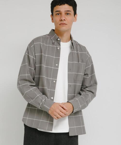 URBAN RESEARCH Sonny Label（アーバンリサーチサニーレーベル）の「シャギーオックスボタンダウンシャツ（シャツ/ブラウス・メンズ・ネイビー/オフホワイト/グレー/グレー系その他・LARGE/X-LARGE/MEDIUM）」の15枚目の写真