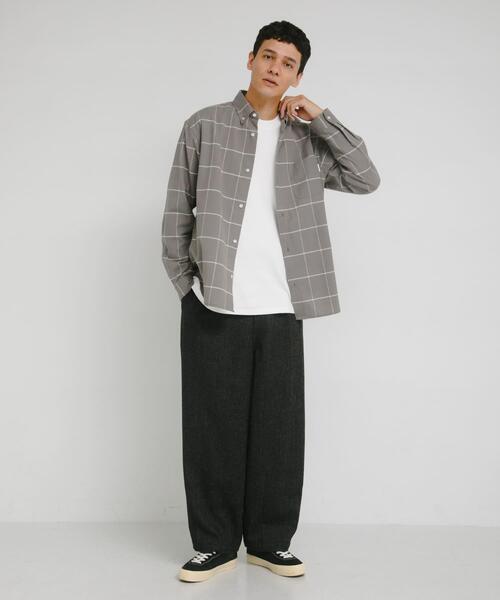 URBAN RESEARCH Sonny Label（アーバンリサーチサニーレーベル）の「シャギーオックスボタンダウンシャツ（シャツ/ブラウス・メンズ・ネイビー/オフホワイト/グレー/グレー系その他・LARGE/X-LARGE/MEDIUM）」の18枚目の写真