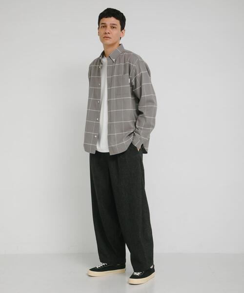 URBAN RESEARCH Sonny Label（アーバンリサーチサニーレーベル）の「シャギーオックスボタンダウンシャツ（シャツ/ブラウス・メンズ・ネイビー/オフホワイト/グレー/グレー系その他・LARGE/X-LARGE/MEDIUM）」の19枚目の写真