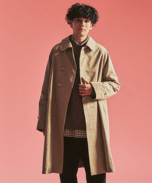 417 EDIFICE（フォーワンセブンエディフィス）の「【MOONLIGHT CLOTHING】 Balmacaan coat / バルマカーンコート（ステンカラーコート・メンズ・ベージュ・MEDIUM/LARGE）」の7枚目の写真