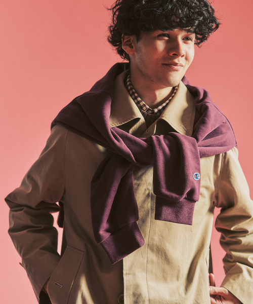 417 EDIFICE（フォーワンセブンエディフィス）の「【MOONLIGHT CLOTHING】 Balmacaan coat / バルマカーンコート（ステンカラーコート・メンズ・ベージュ・MEDIUM/LARGE）」の13枚目の写真