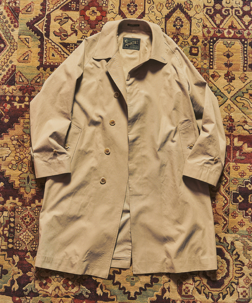 417 EDIFICE（フォーワンセブンエディフィス）の「【MOONLIGHT CLOTHING】 Balmacaan coat / バルマカーンコート（ステンカラーコート・メンズ・ベージュ・MEDIUM/LARGE）」の17枚目の写真