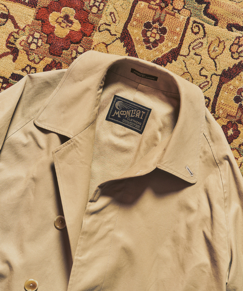 417 EDIFICE（フォーワンセブンエディフィス）の「【MOONLIGHT CLOTHING】 Balmacaan coat / バルマカーンコート（ステンカラーコート・メンズ・ベージュ・MEDIUM/LARGE）」の18枚目の写真