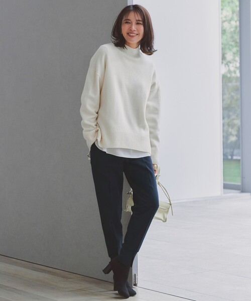 UNFILO(アンフィーロ)の「【東レ開発素材にリニューアル!】beauty warm 最愛ジョグパン(その他パンツ・レディース・ネイビー系/ブラック系/アイボリー系・X-SMALL/XX-SMALL/LT/LARGE/SMALL/SS/LS/L/MT/MEDIUM/MS/ST)」の8枚目の写真