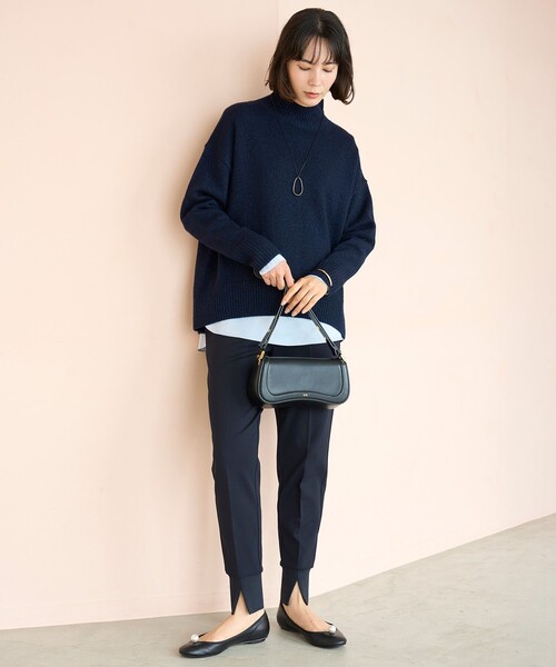 UNFILO(アンフィーロ)の「【東レ開発素材にリニューアル!】beauty warm 最愛ジョグパン(その他パンツ・レディース・ネイビー系/ブラック系/アイボリー系・X-SMALL/XX-SMALL/LT/LARGE/SMALL/SS/LS/L/MT/MEDIUM/MS/ST)」の9枚目の写真