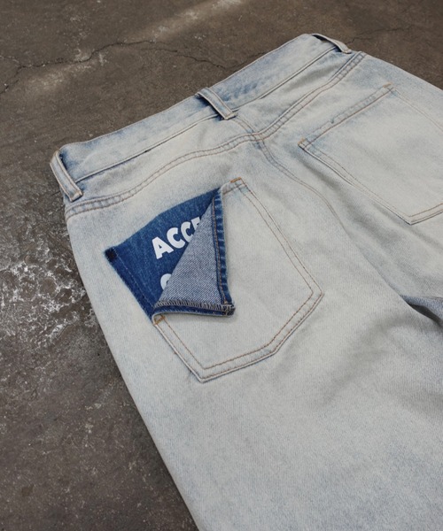 TEEN BOOP（ティーンブープ）の「プリントルーズストレートデニム（デニムパンツ・レディース・ブルー・MEDIUM/SMALL）」の8枚目の写真