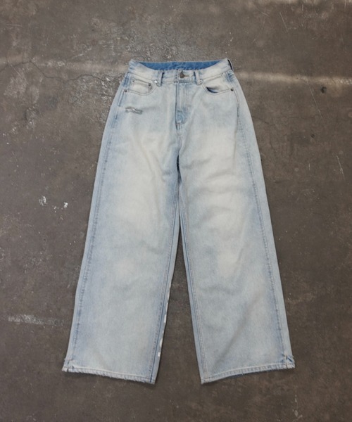 TEEN BOOP（ティーンブープ）の「プリントルーズストレートデニム（デニムパンツ・レディース・ブルー・MEDIUM/SMALL）」の6枚目の写真