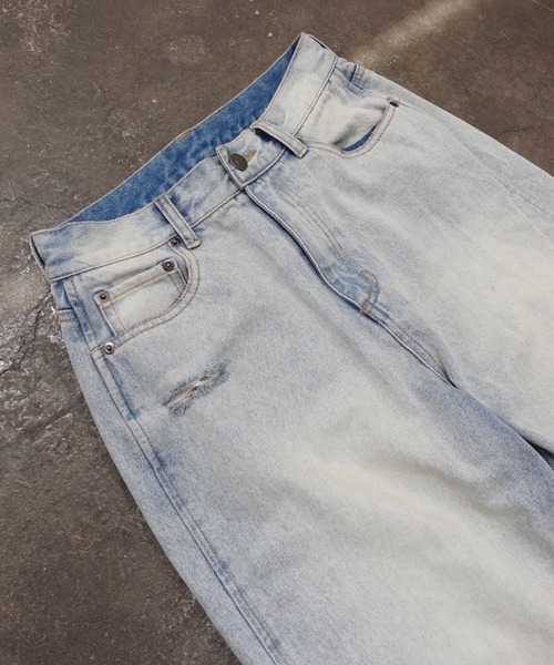 TEEN BOOP（ティーンブープ）の「プリントルーズストレートデニム（デニムパンツ・レディース・ブルー・MEDIUM/SMALL）」の13枚目の写真