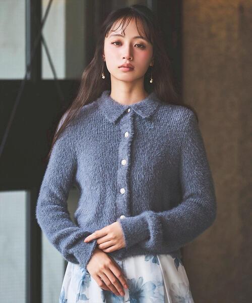 セール】襟付きラメカーディガン（カーディガン/ボレロ）｜SWINGLE