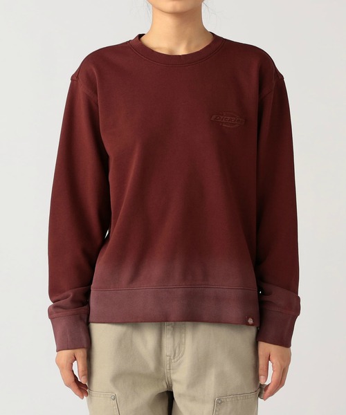 Dickies(ディッキーズ)の「グラデーションクルースウェット(スウェット・レディース・ブラック/ワインレッド・SMALL/MEDIUM)」の9枚目の写真