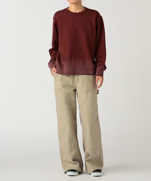 Dickies(ディッキーズ)の「グラデーションクルースウェット(スウェット・レディース・ブラック/ワインレッド・SMALL/MEDIUM)」の10枚目の写真