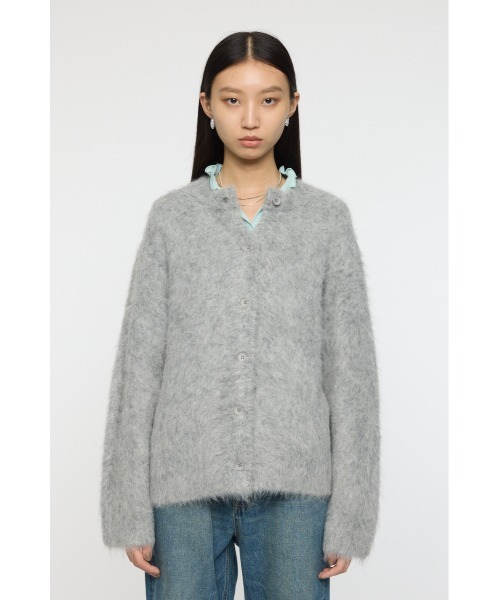 MOUSSY（マウジー）の「ALPACA MIX カーディガン（カーディガン/ボレロ・レディース・アイボリー/ミント/ライトグレー・FREE）」の8枚目の写真