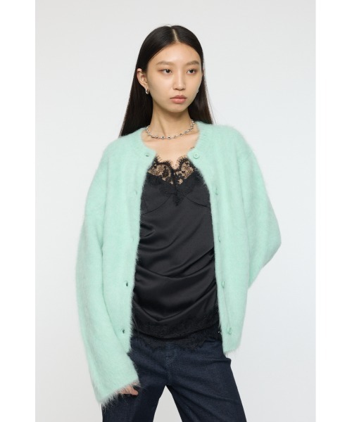 MOUSSY（マウジー）の「ALPACA MIX カーディガン（カーディガン/ボレロ・レディース・アイボリー/ミント/ライトグレー・FREE）」の20枚目の写真
