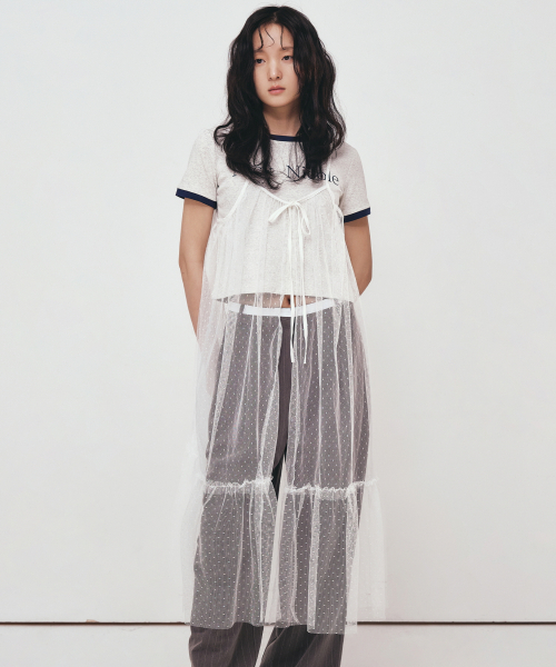 NICK&NICOLE(ニックアンドニコール)の「DOTS SEE-THROUGH LAYERED FILL DRESS_IVORY(ワンピース・レディース・その他・FREE)」の2枚目の写真
