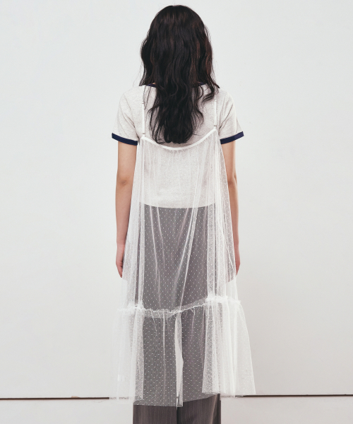 NICK&NICOLE(ニックアンドニコール)の「DOTS SEE-THROUGH LAYERED FILL DRESS_IVORY(ワンピース・レディース・その他・FREE)」の3枚目の写真
