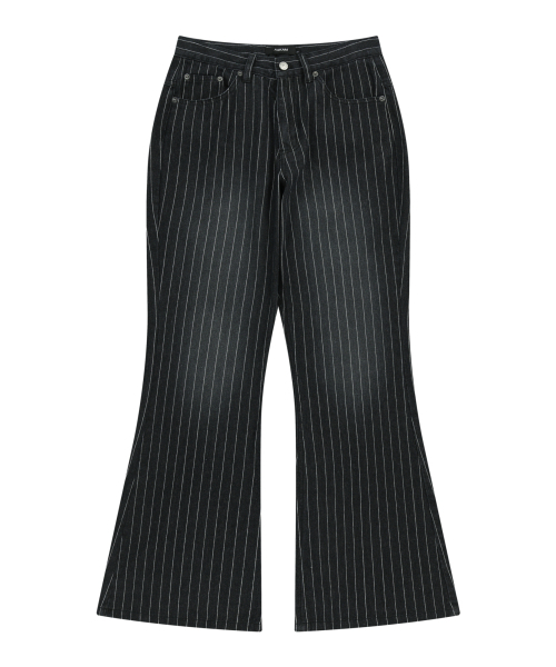 AAKAM（アーカム）の「Striped Flare Denim Pants (Black)（デニムパンツ・レディース・その他・1/2）」の12枚目の写真