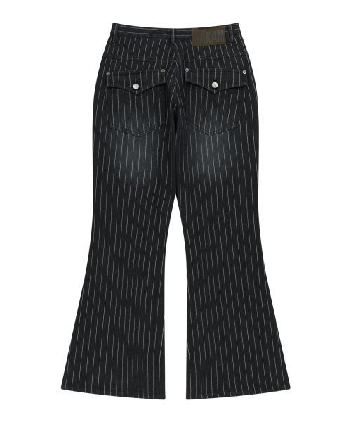 AAKAM（アーカム）の「Striped Flare Denim Pants (Black)（デニムパンツ・レディース・その他・1/2）」の13枚目の写真