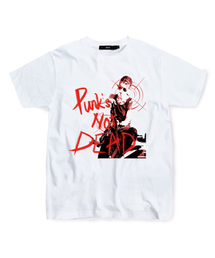 ESCAPEFROM（エスケープフロム）の「Red Punks Not Dead T-Shirt White（Tシャツ/カットソー・メンズ）」