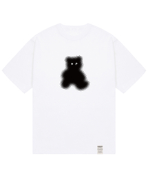 [ユニセックス]ドットシルエットベア半袖Tシャツ_ホワイト