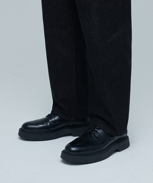 MUSINSA STANDARD（ムシンサスタンダード）の「ワンタックルーズテーパードデニムパンツ[ローブラック]（デニムパンツ・メンズ・その他・29/30/31/33/26/27/28/40/38/42/36/34/32）」の9枚目の写真
