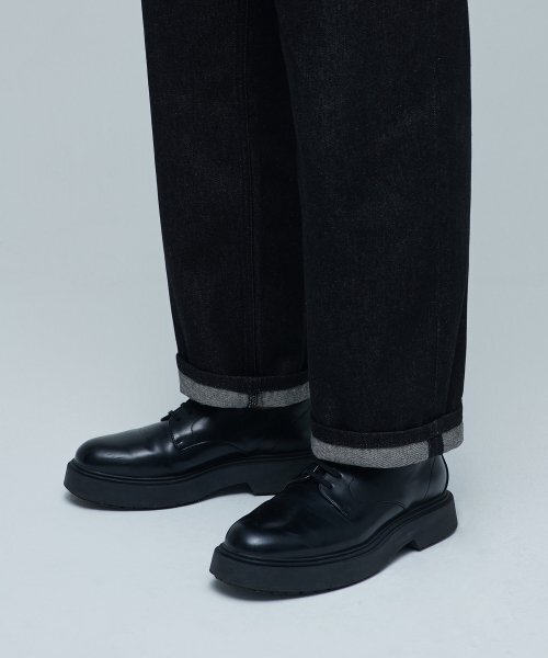 MUSINSA STANDARD（ムシンサスタンダード）の「ワンタックルーズテーパードデニムパンツ[ローブラック]（デニムパンツ・メンズ・その他・29/30/31/33/26/27/28/40/38/42/36/34/32）」の10枚目の写真