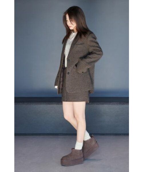 MUSINSA STANDARD WOMAN（ムシンサスタンダードウーマン）の「ウィメンズウールブレンドツイードミニスカート[ブラウン]（スカート・レディース・その他・SMALL/MEDIUM/LARGE/X-SMALL）」の9枚目の写真