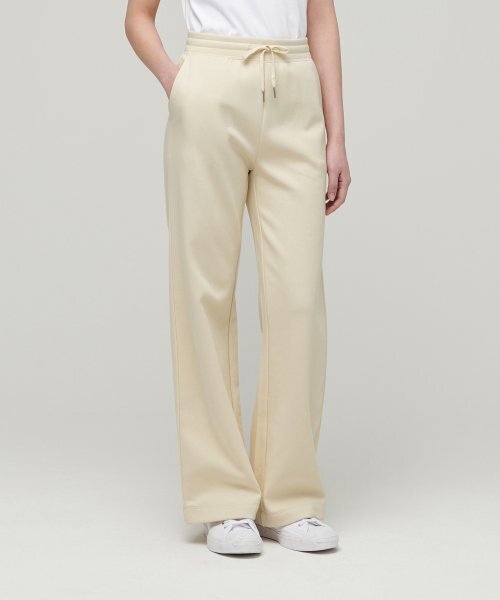 MUSINSA STANDARD WOMAN(ムシンサスタンダードウーマン)の「ウーマンズフラットテリーワイドラウンジスウェットパンツ【エグレット】(スウェットパンツ・レディース・その他・SMALL/MEDIUM/LARGE)」の1枚目の写真